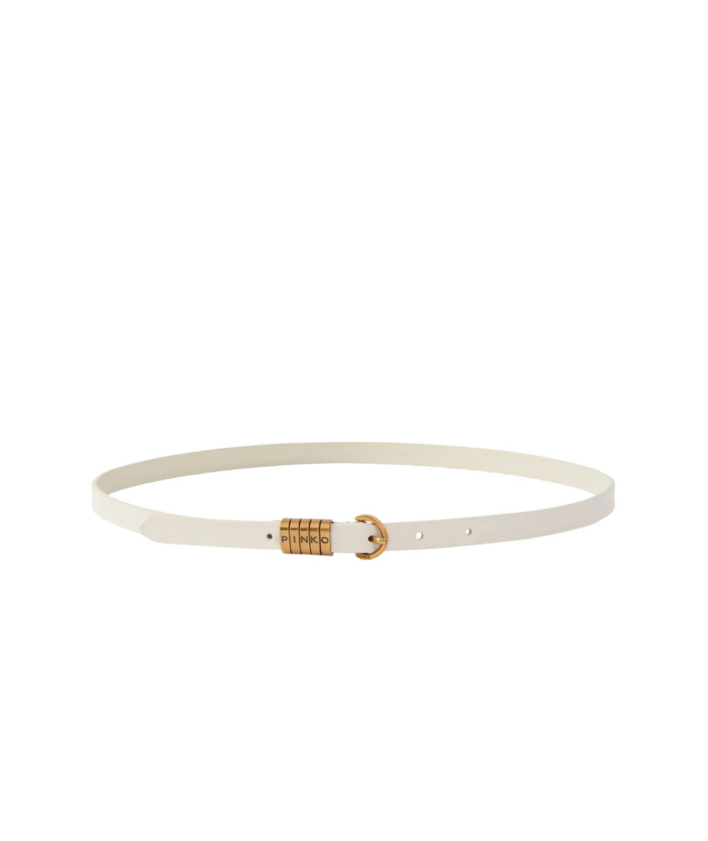 Pinko Cintura Saddle Altezza 1,2 cm Saddle Belt 105479 A1AC Bianco