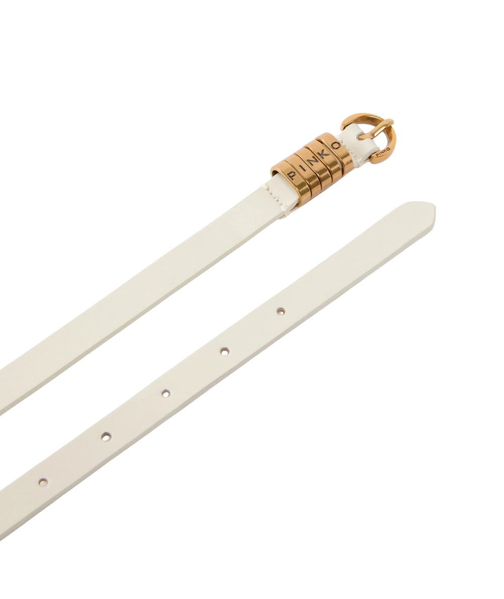 Pinko Cintura Saddle Altezza 1,2 cm Saddle Belt 105479 A1AC Bianco