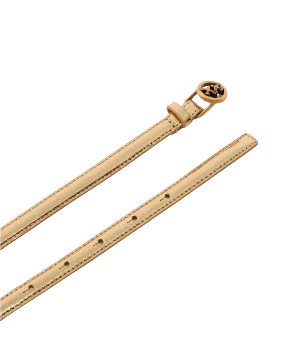 Pinko Cintura Sottile in Pelle Laminata Altezza 1 cm 105481-A2WD Oro