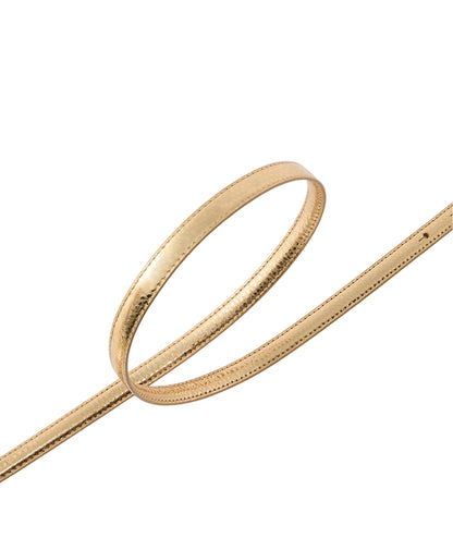 Pinko Cintura Sottile in Pelle Laminata Altezza 1 cm 105481-A2WD Oro