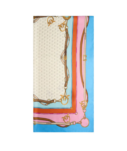 Pinko Foulard in Twill di Misto Seta Limbo 106656 A39N Multicolore
