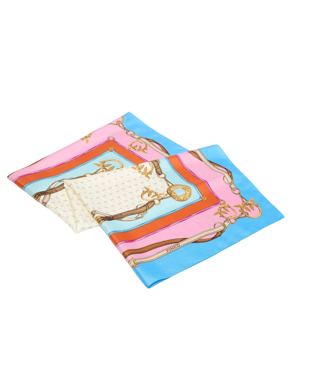Pinko Foulard in Twill di Misto Seta Limbo 106656 A39N Multicolore