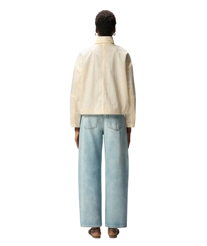 Pinko Giacca Blouson in Tela con Micro Borchie 106166 A31V Bianco 