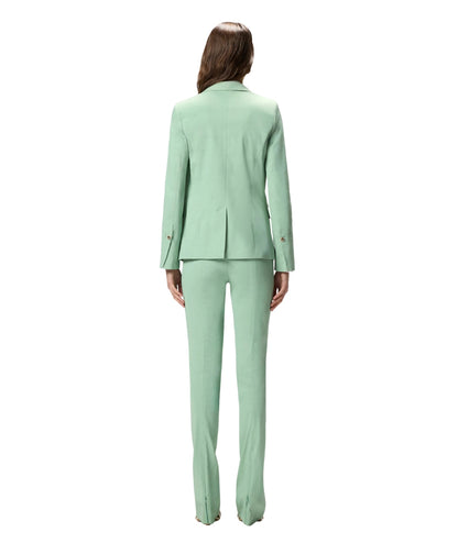 Pinko Giacca Monopetto in Misto Lino Ereda 106597 A34I Verde