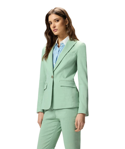 Pinko Giacca Monopetto in Misto Lino Ereda 106597 A34I Verde