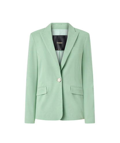 Pinko Giacca Monopetto in Misto Lino Ereda 106597 A34I Verde 