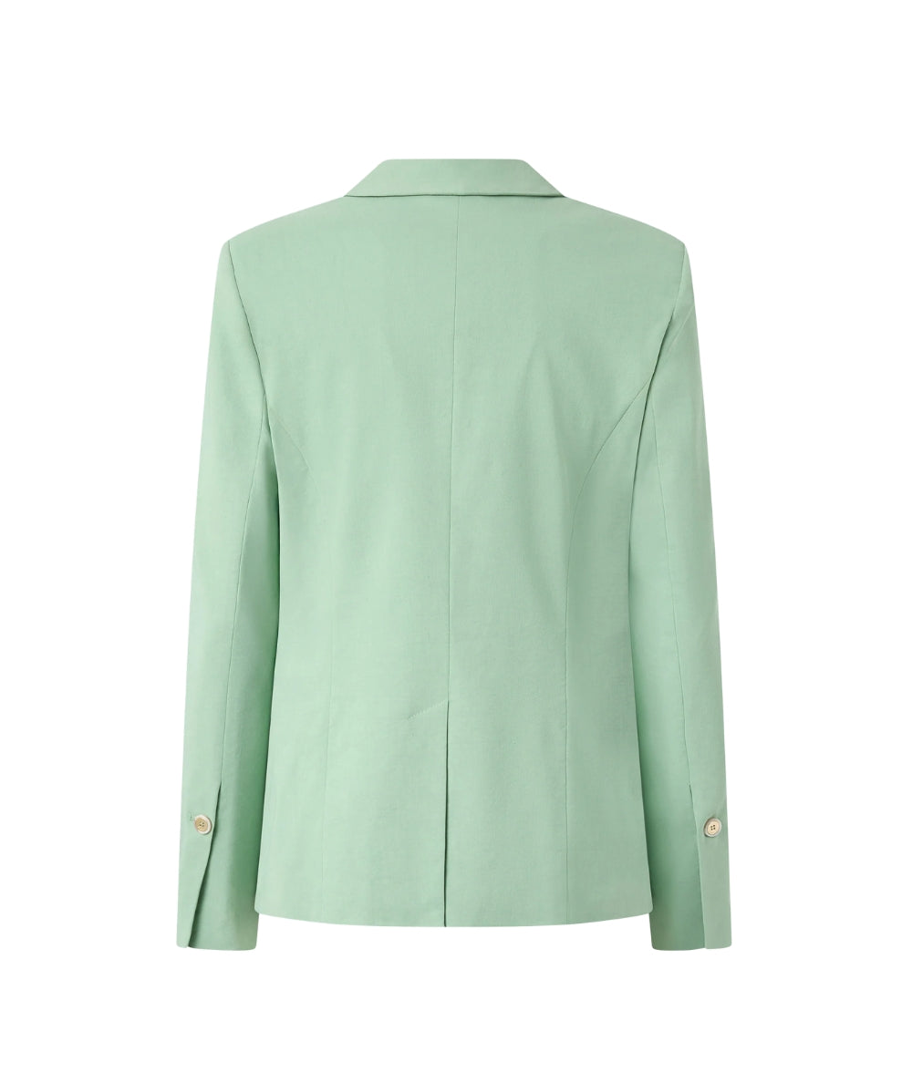 Pinko Giacca Monopetto in Misto Lino Ereda 106597 A34I Verde