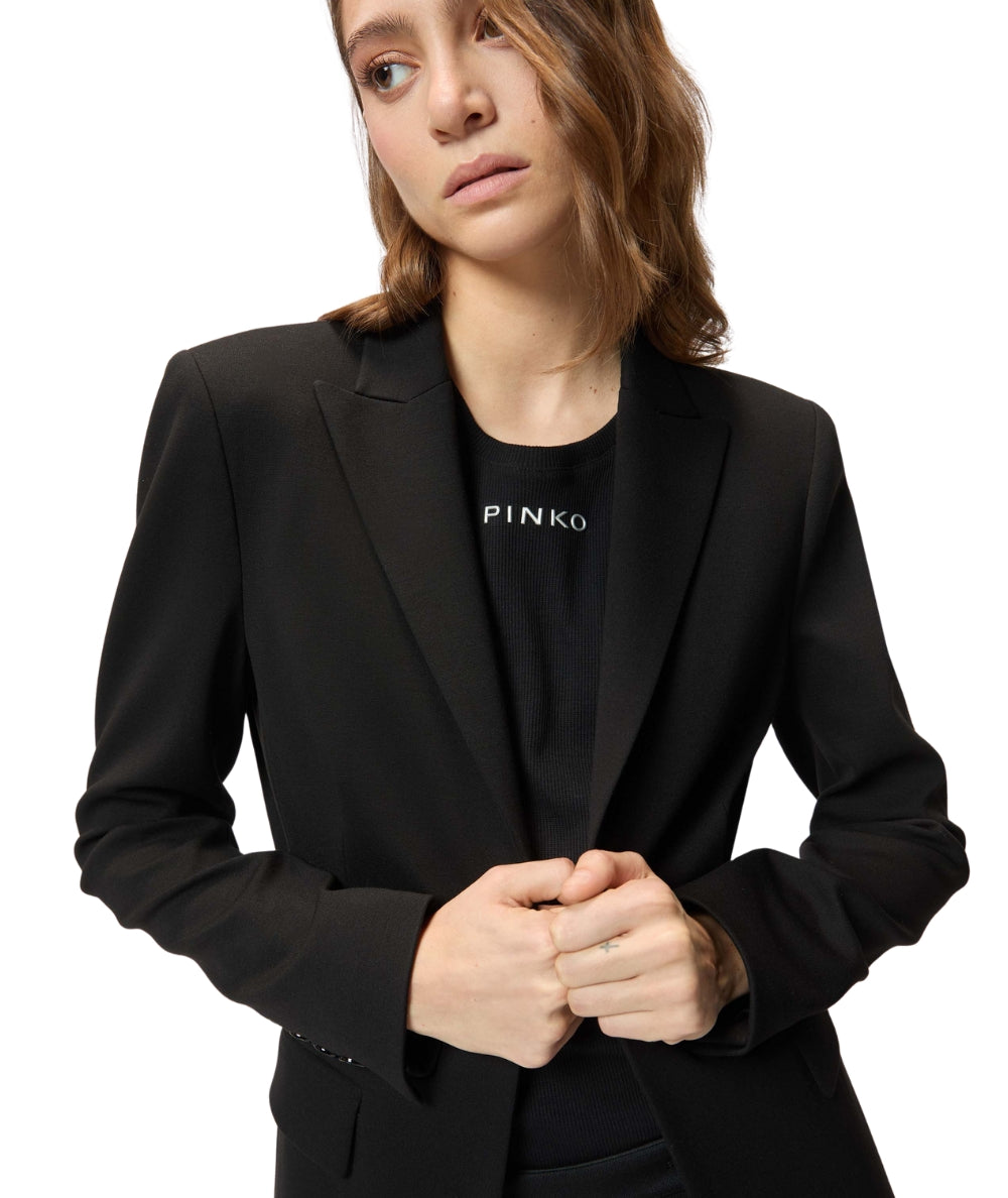 Pinko Giacca in Punto Stoffa SIGNUM Nero
