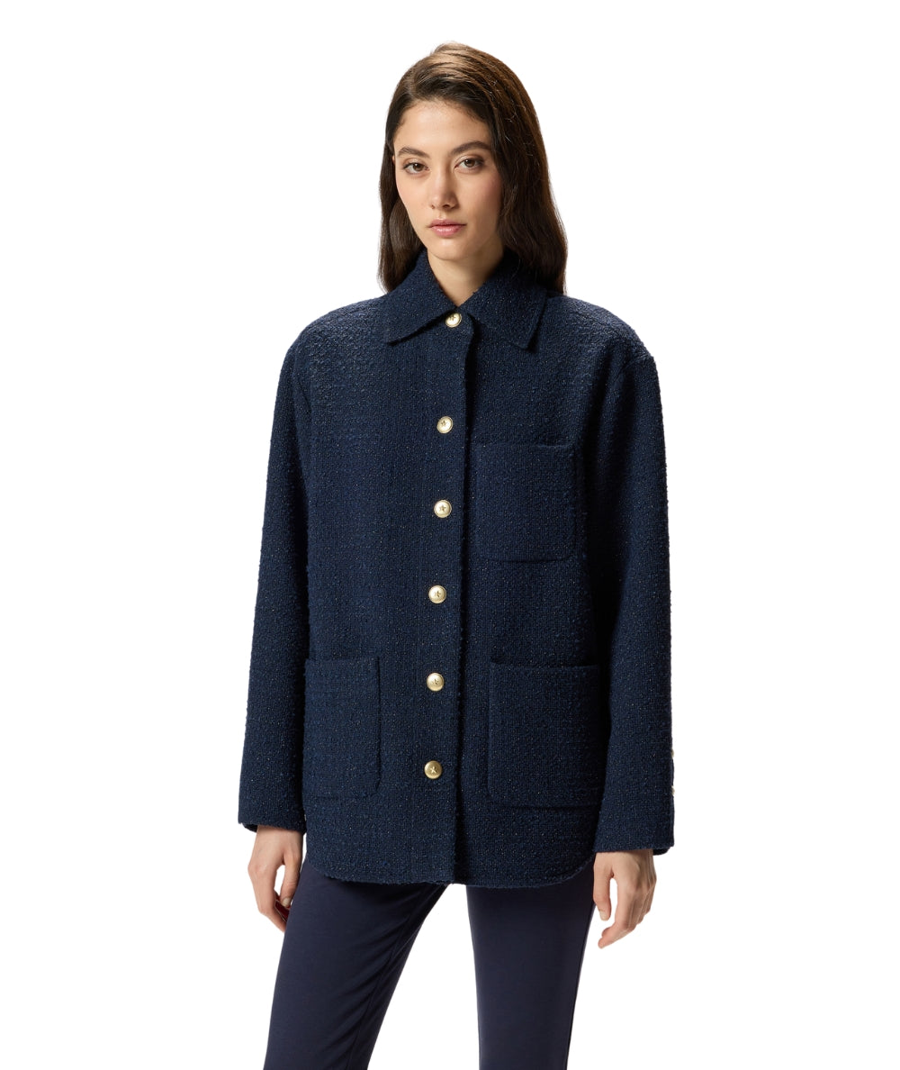 Pinko Giacca in Tweed GHIACCIOLO Blu