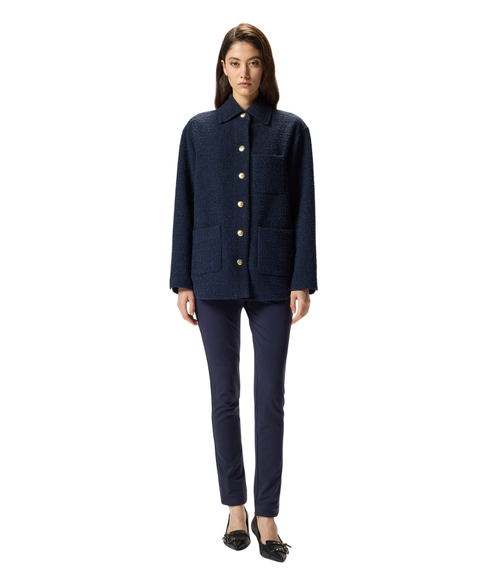 Pinko Giacca in Tweed GHIACCIOLO Blu