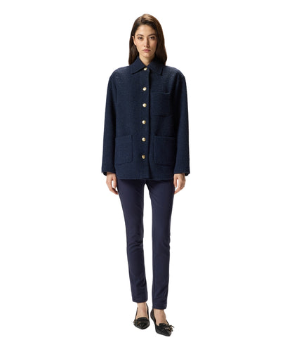 Pinko Giacca in Tweed GHIACCIOLO Blu