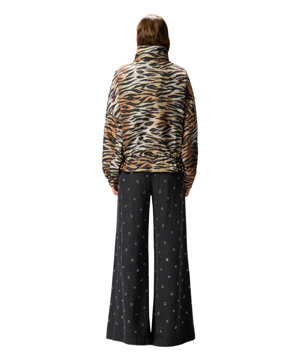 Pinko Giubbino Blouson in Fantasia Animalier 106264 A333 Beige