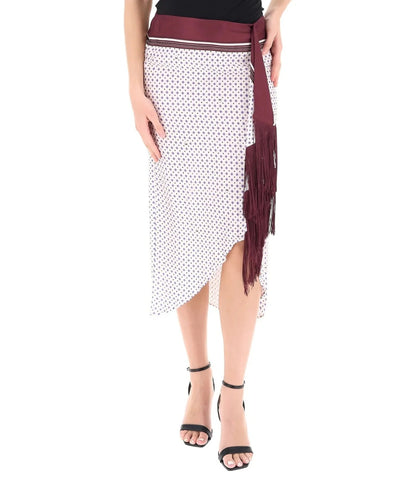 Pinko Gonna in Twill Stampa Foulard Gussie 106199-A31L Multicolore