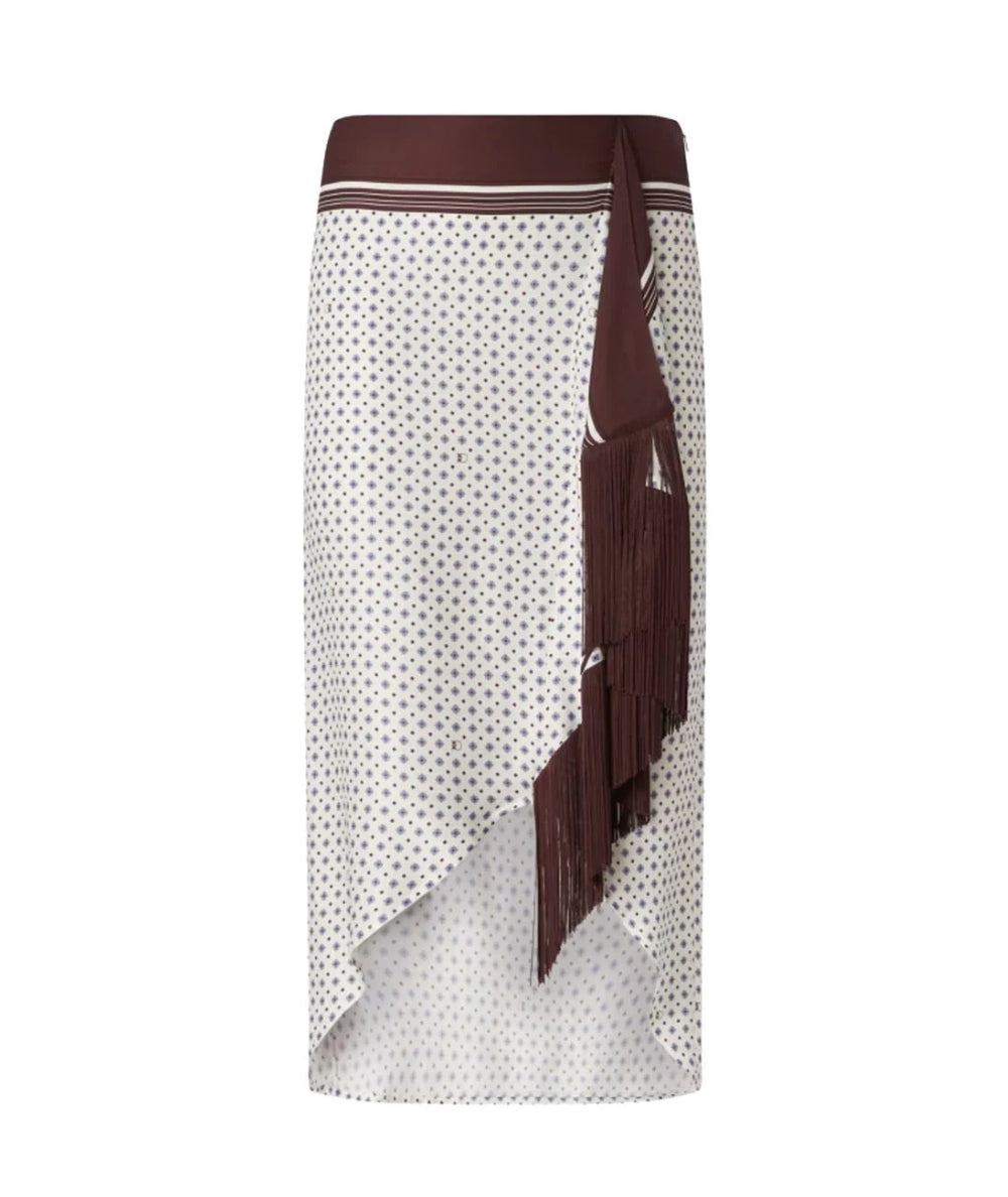 Pinko Gonna in Twill Stampa Foulard Gussie 106199-A31L Multicolore