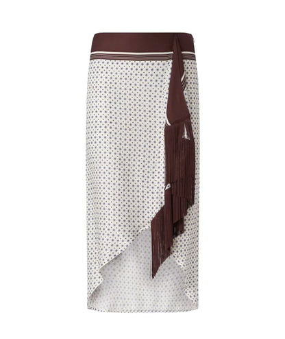 Pinko Gonna in Twill Stampa Foulard Gussie 106199-A31L Multicolore