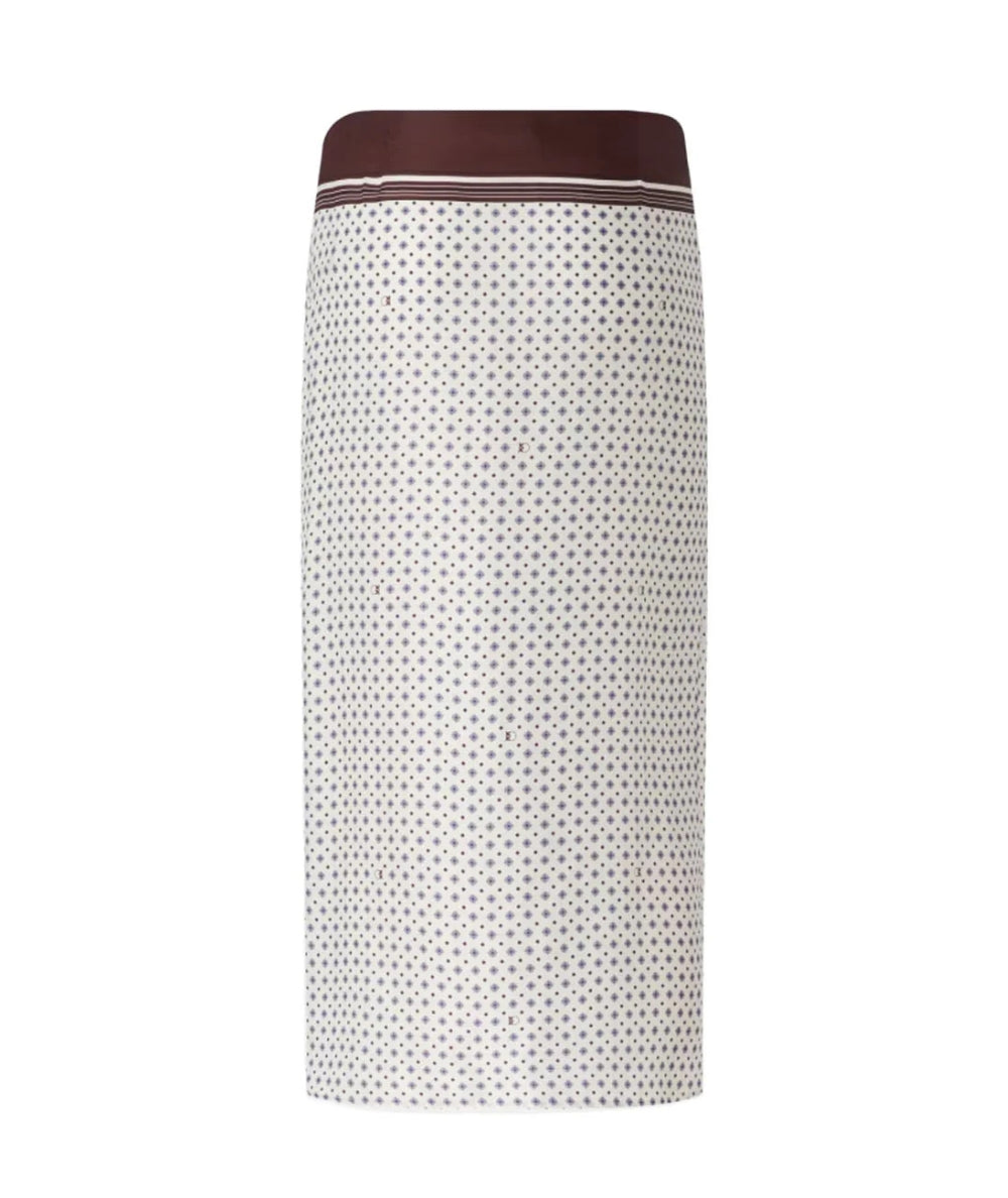 Pinko Gonna in Twill Stampa Foulard Gussie 106199-A31L Multicolore
