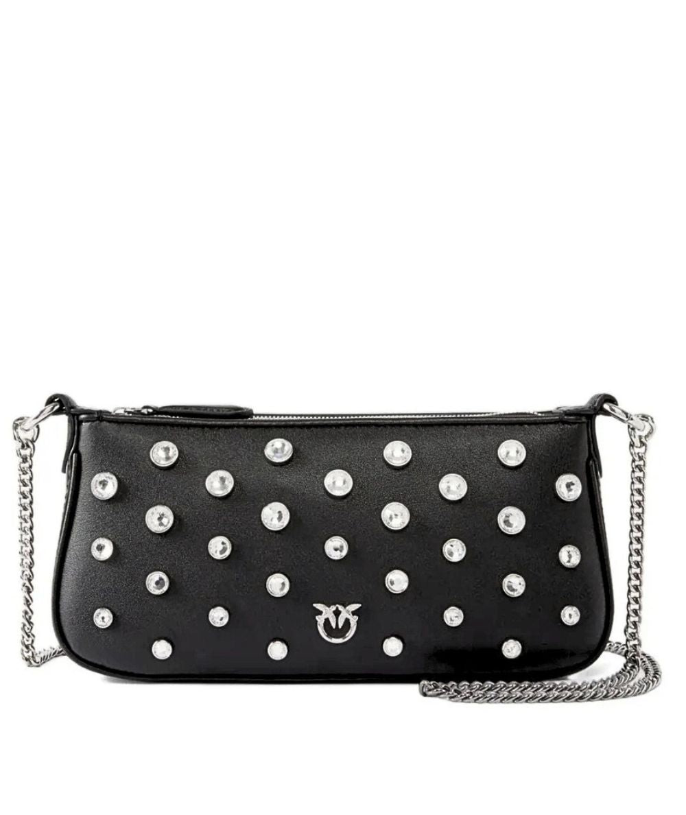 Pinko Half Moon Baguette Mini con Strass 105914-A2XQ Nero