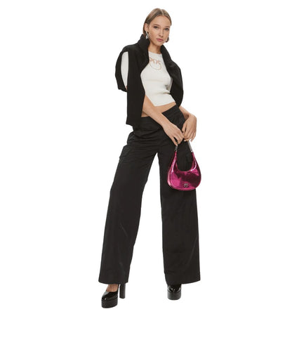 Pinko Maglia in Seta e Cotone a Costine Tritone Bianco 3