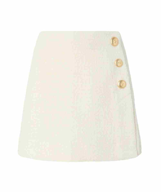 Pinko Minigonna in Tweed FLAN Bianco