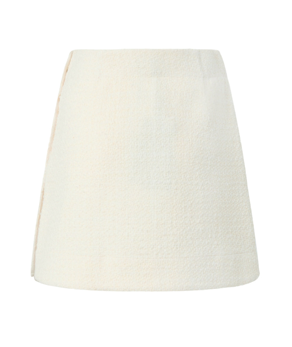 Pinko Minigonna in Tweed FLAN Bianco
