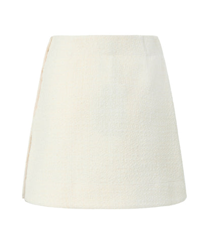 Pinko Minigonna in Tweed FLAN Bianco