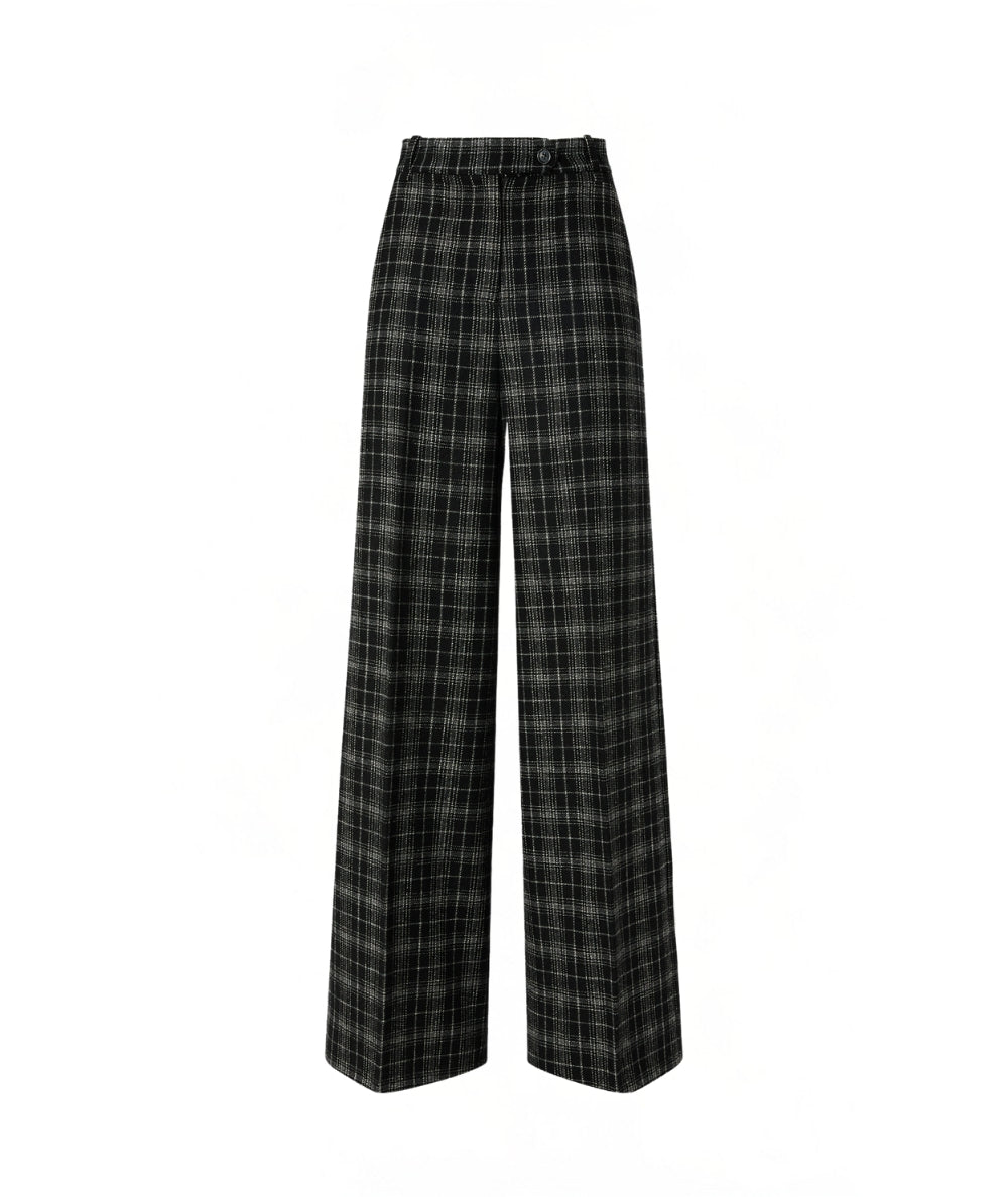 Pinko Pantalone Fantasia Check BLANCA Nero Beige
