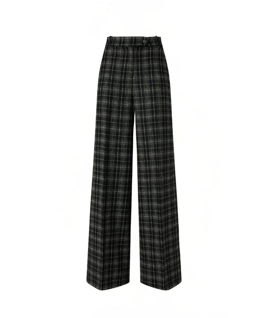 Pinko Pantalone Fantasia Check BLANCA Nero Beige