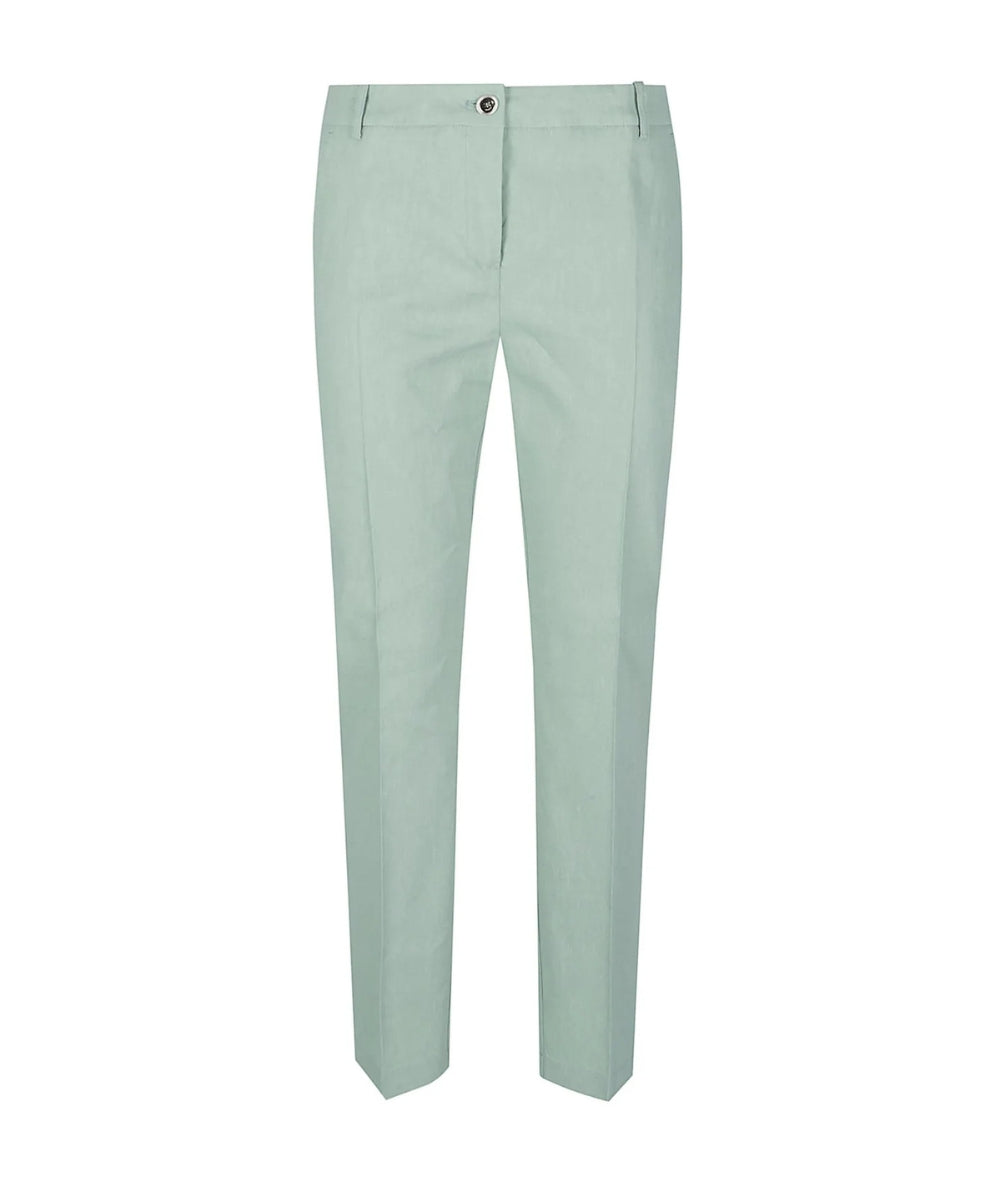 Pinko Pantalone in Lino Stretch a Gamba Dritta Bello 100155 A34I Verde