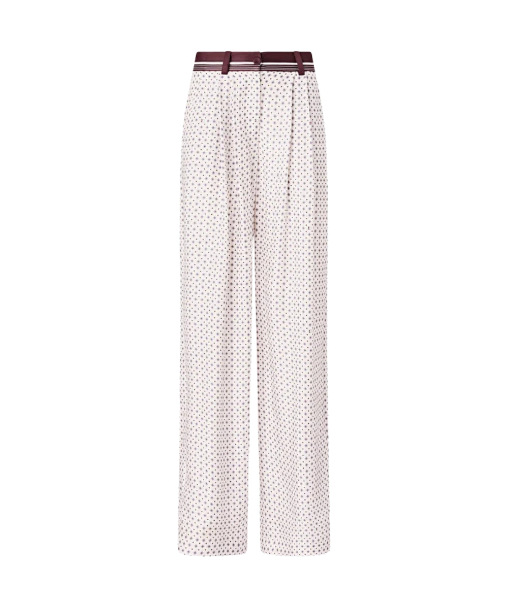 Pinko Pantalone in Twill di Viscosa in Fantasia Ruth 106203 A31K Multicolore