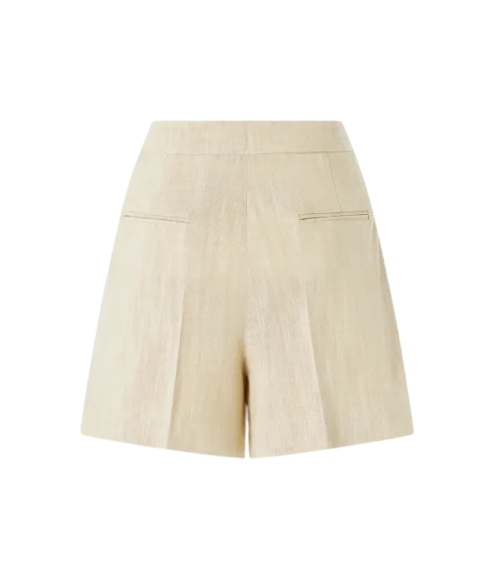 Pinko Shorts in Tela di Viscosa Penny Beige