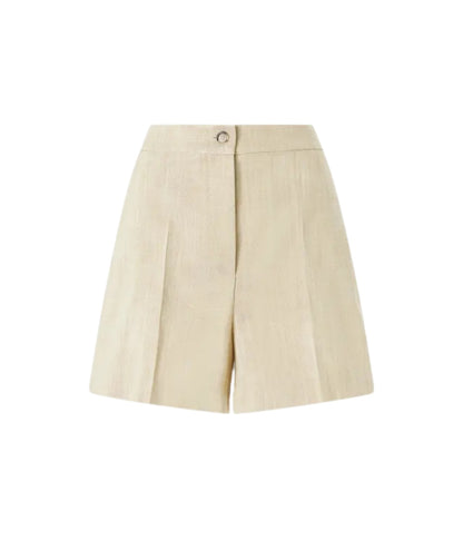 Pinko Shorts in Tela di Viscosa Penny Beige