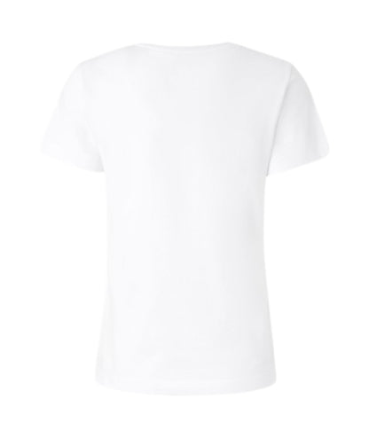 Pinko T-shirt con Logo Ricamato Bussolotto Bianco 5