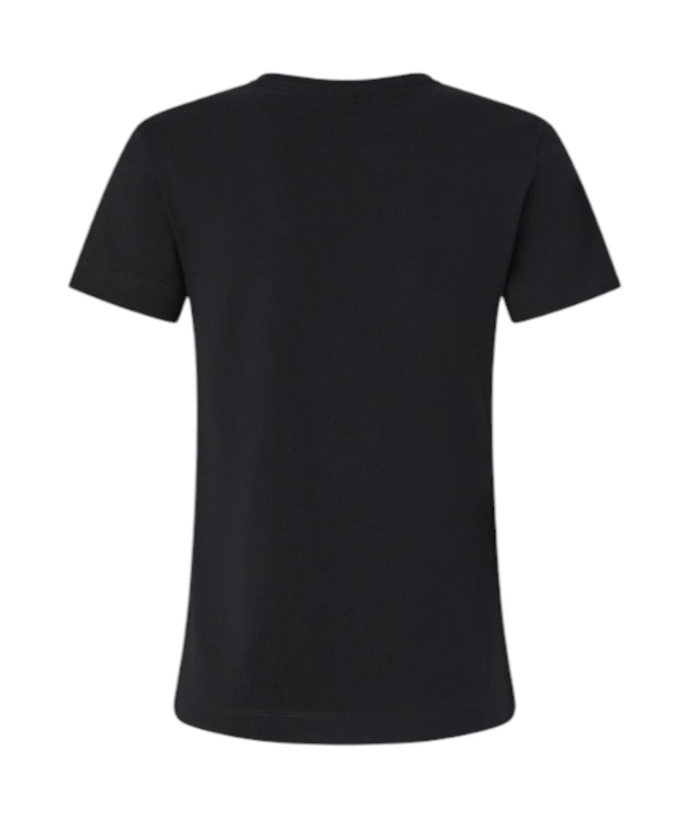 Pinko T-shirt con Logo Ricamato Bussolotto Nero 5