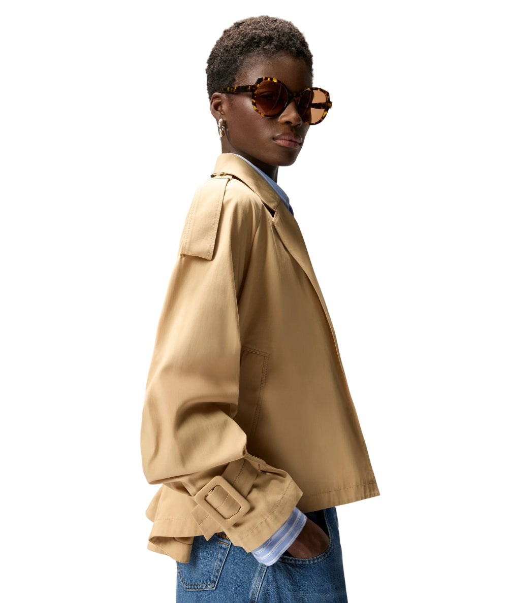 Pinko Trench Corto con Cintura Tanya 106165 A2ER Beige