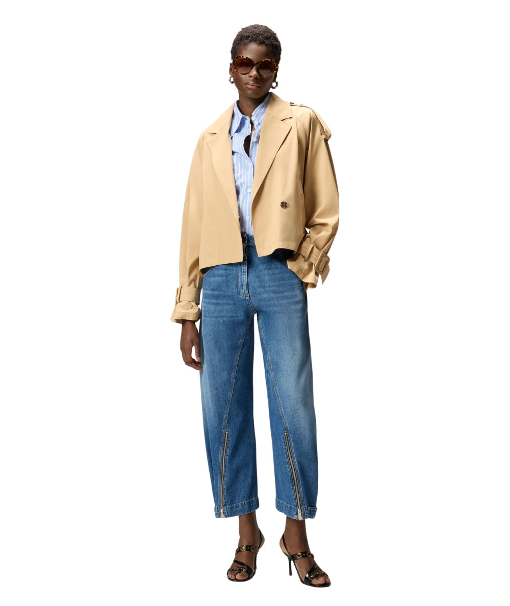 Pinko Trench Corto con Cintura Tanya 106165 A2ER Beige