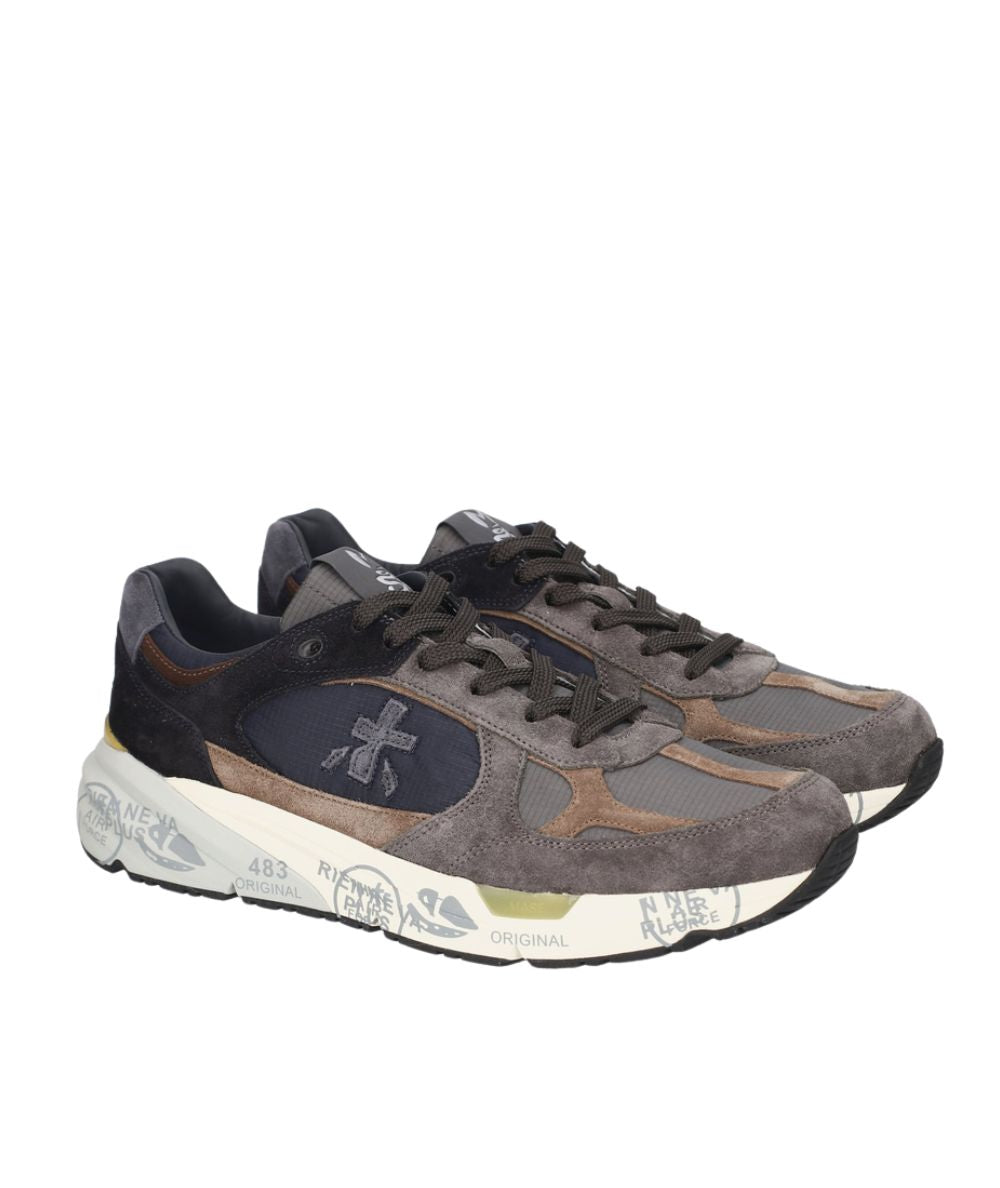Premiata Sneaker Mase 25 8426 in Suede e Tessuto Tecnico Grigio