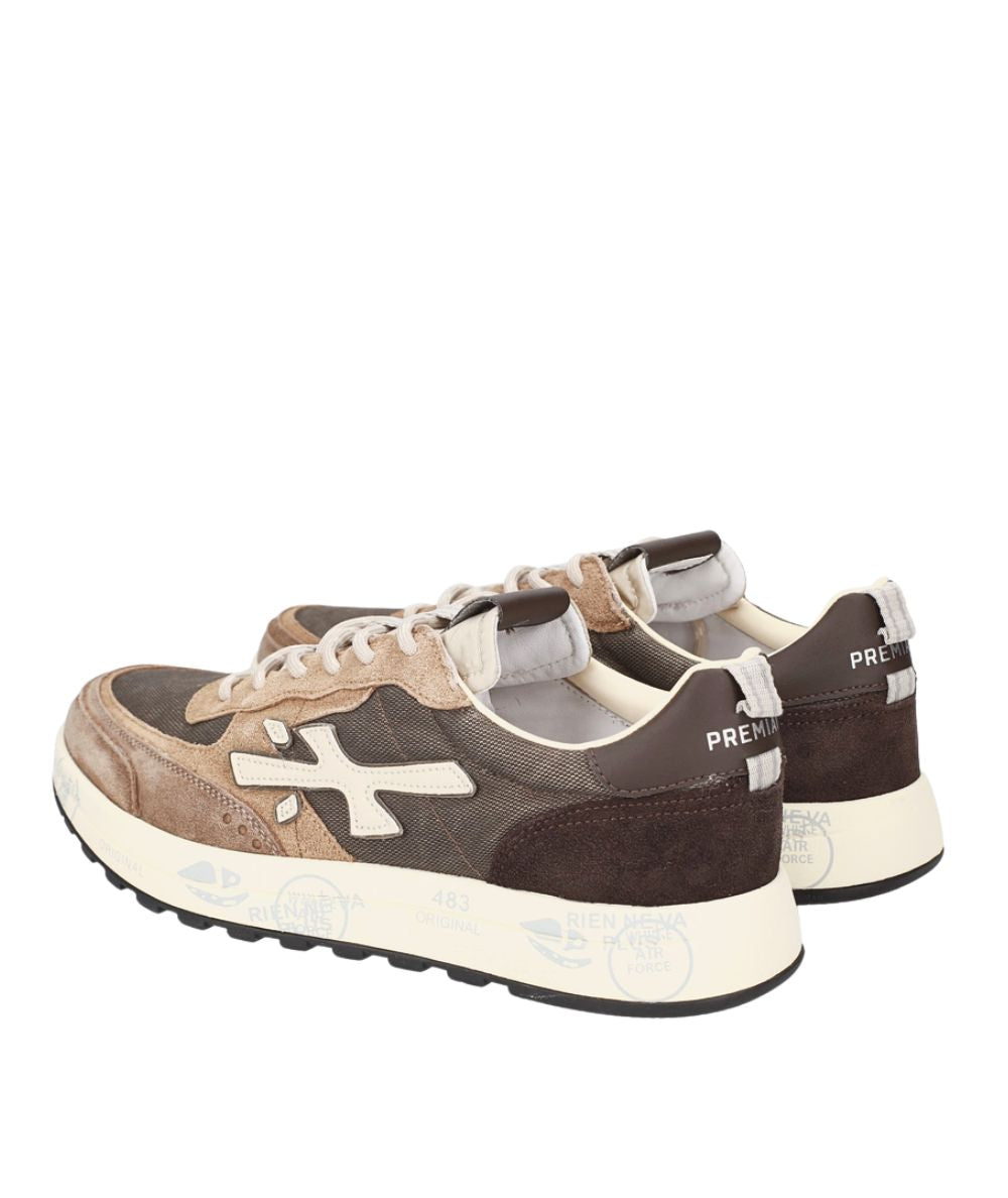 Premiata Sneaker Nous 8461 in Suede e Tessuto Tecnico Marrone