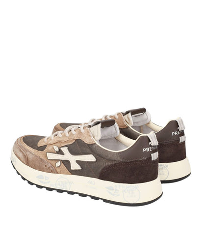 Premiata Sneaker Nous 8461 in Suede e Tessuto Tecnico Marrone