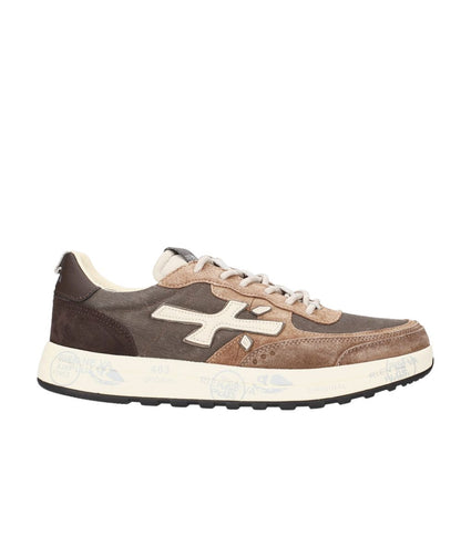 Premiata Sneaker Nous 8461 in Suede e Tessuto Tecnico Marrone