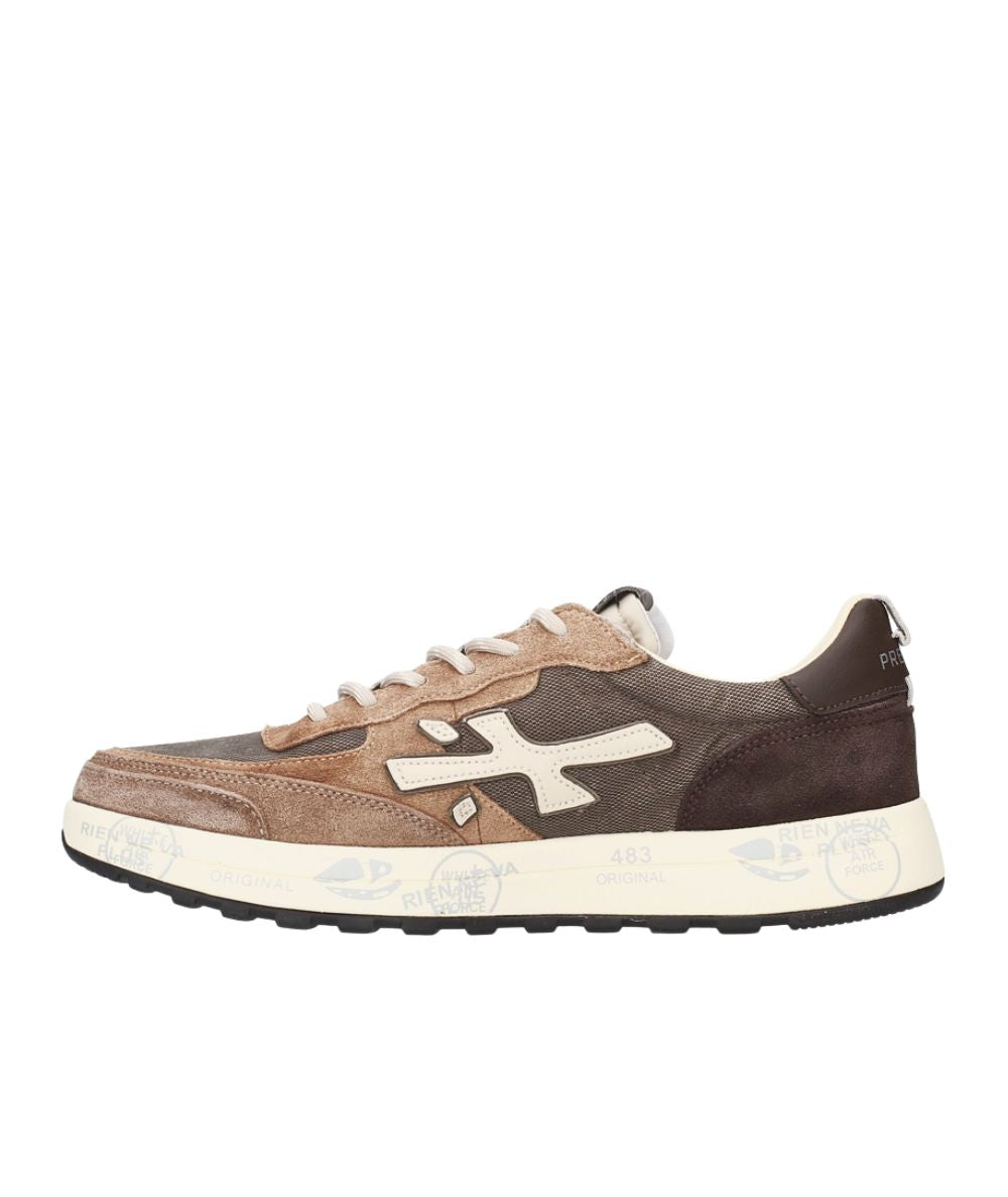 Premiata Sneaker Nous 8461 in Suede e Tessuto Tecnico Marrone