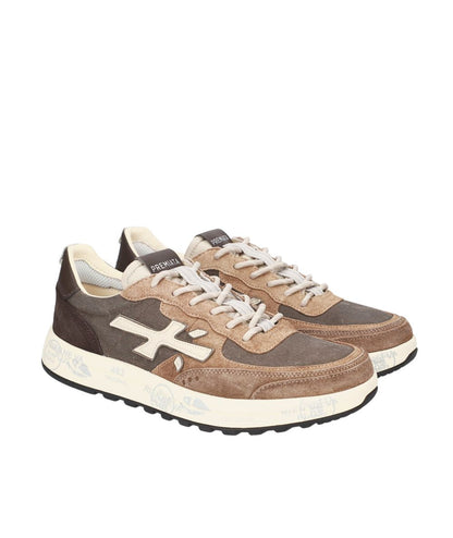 Premiata Sneaker Nous 8461 in Suede e Tessuto Tecnico Marrone