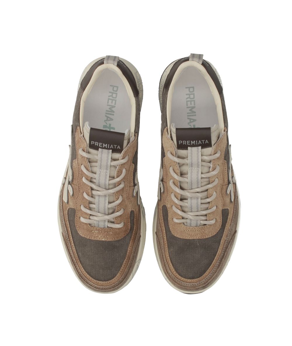 Premiata Sneaker Nous 8461 in Suede e Tessuto Tecnico Marrone
