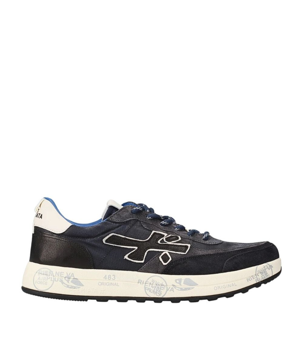 Premiata Sneaker in Pelle NOUS Blu Scuro