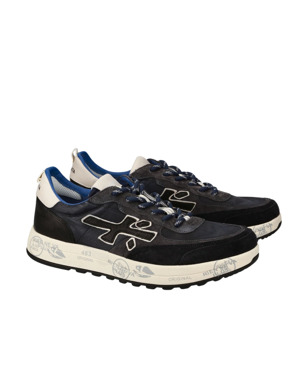 Premiata Sneaker in Pelle NOUS Blu Scuro