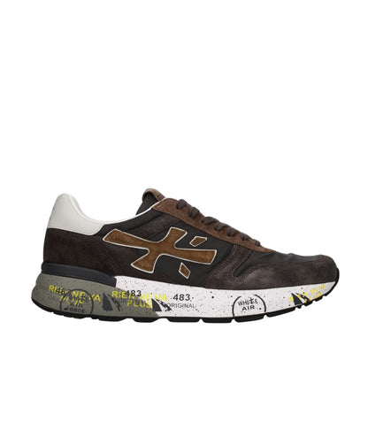 Premiata Sneaker in Suede e Tessuto Tecnico Mick Marrone Nero