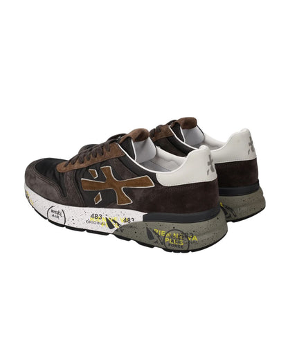 Premiata Sneaker in Suede e Tessuto Tecnico Mick Marrone Nero