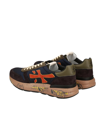 Premiata Sneakers in Pelle MICK Blu Scuro Marrone