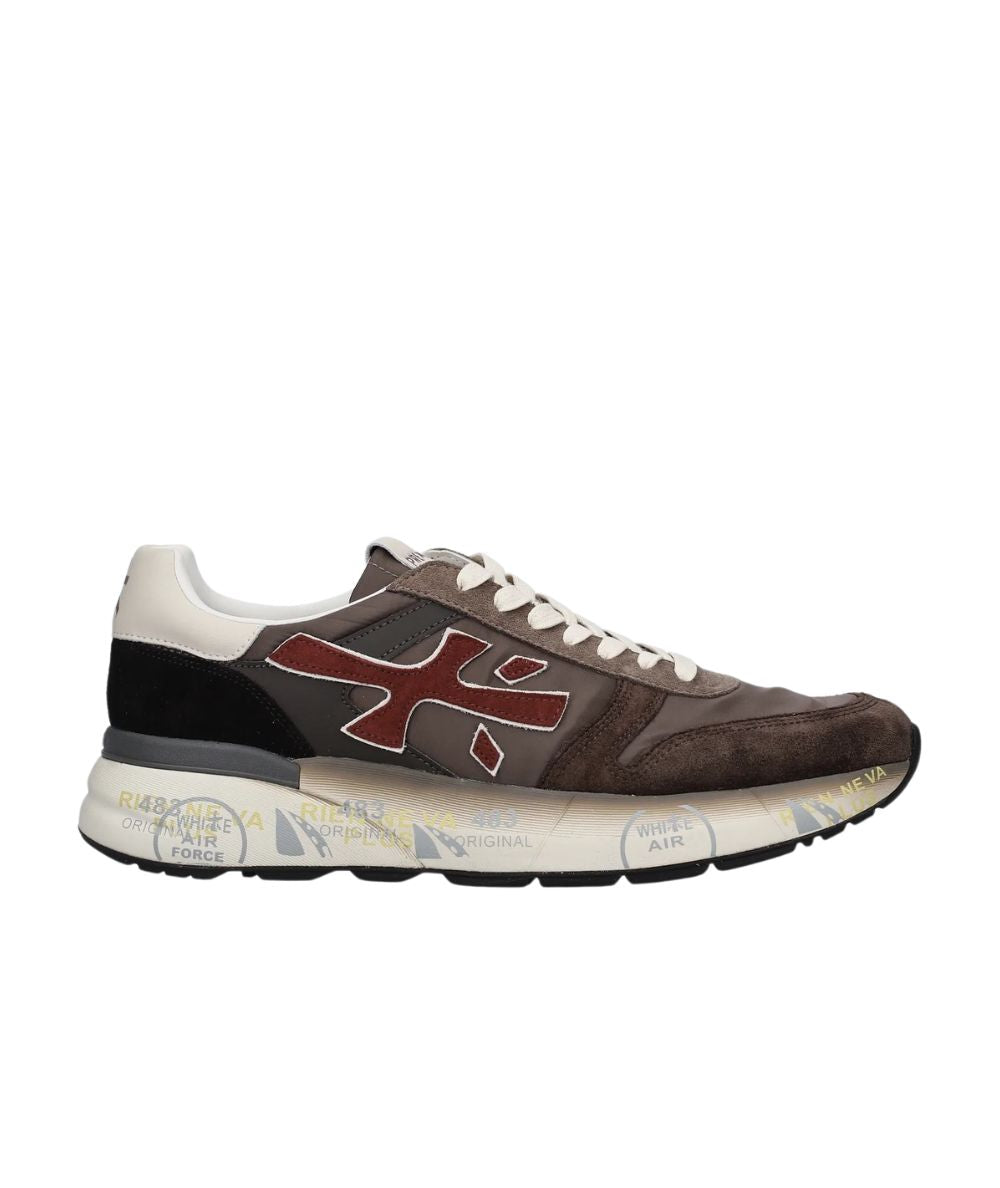 Premiata Sneakers in Suede e Tessuto Tecnico MICK Marrone