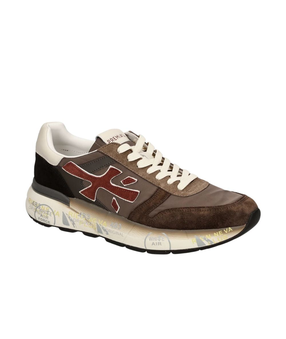 Premiata Sneakers in Suede e Tessuto Tecnico MICK Marrone