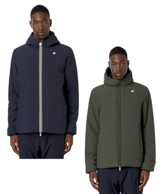 K-WAY Piumino Reversibile Jack St Warm Double  K6128VW Blu Navy Verde